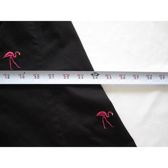 Women Wildlife New York Embroidered Pink Flamingos Skirt Sz 6 (Made in USA) WK16 - Picture 6 of 9